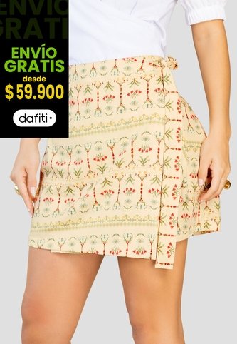Falda Corta Mujer Estampado Mp 112272 MP