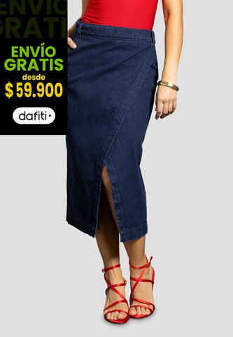 Falda Larga Mujer Azul Mp 111863 MP