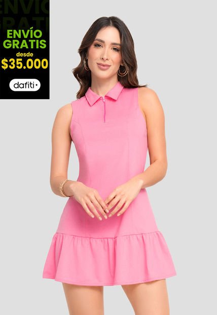 Vestido Corto Mujer Rosa Mp 104446