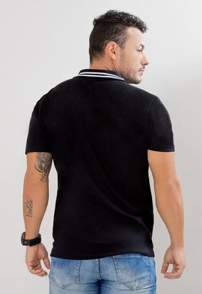 Polo Hombre Negro Mp 104124