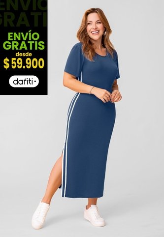 Vestido Largo Mujer Azul Profundo Mp 112017 MP