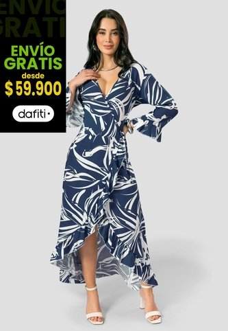Vestido Largo Mujer Estampado Mp 112051 MP