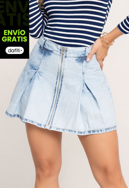 Falda Corta Mujer Azul Mp 104600