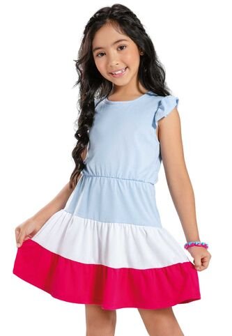 Vestido Infantil Femenino Multicolor Mp 90751 MP