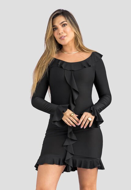 Vestido Corto Mujer Negro Mp 113936