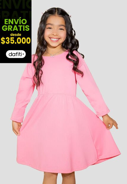 Vestido Paq X2 Infantil Femenino Multicolor Mp 105430