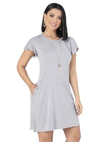 Vestido Corto Mujer Gris Jaspe Mp 68383 MP