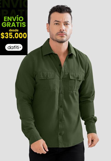 Camisa Hombre Verde Mp 104974
