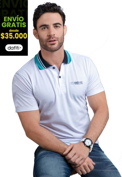 Polo Hombre Blanco Mp 88999