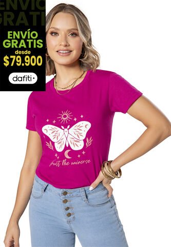 Camiseta Mujer Fucsia Mp 1830 MP