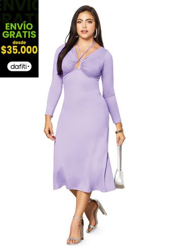 Vestido Largo Mujer Lila Mp 6604 MP