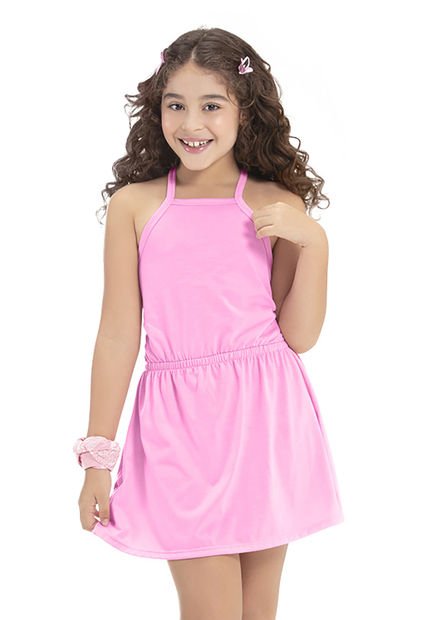 Vestido Infantil Niña Rosado Mp 88514