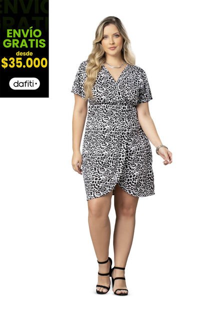 Vestido Corto Mujer Negro Mp 2957