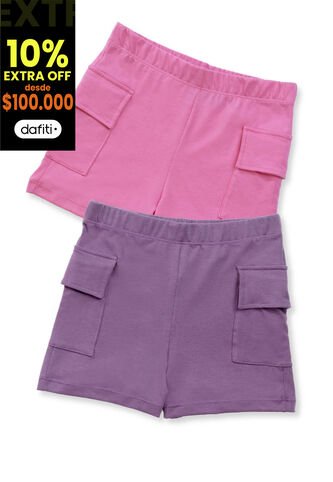 Short Paq X2 Infantil Multicolor Mp 9288 MP
