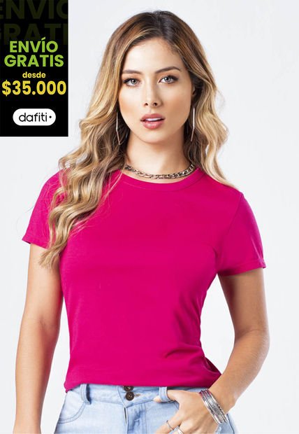 Camiseta Mujer Fucsia Mp 82961