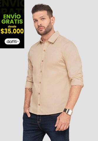 Camisa Hombre Beige Mp 103618 MP