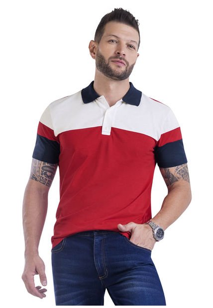 Polo Hombre Rojo Mp 9970