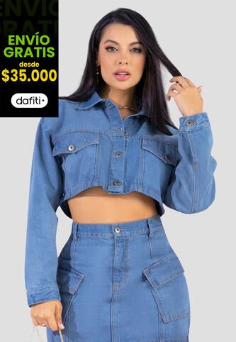 Chaqueta Mujer Azul Medio Mp 103241 MP