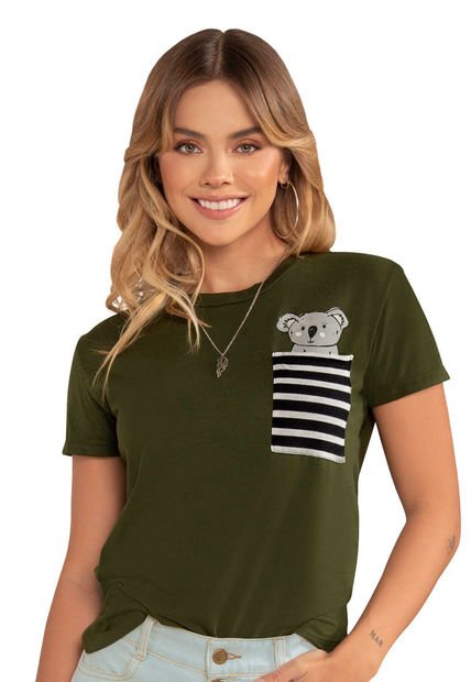 Camiseta Mujer Verde Mp 88081
