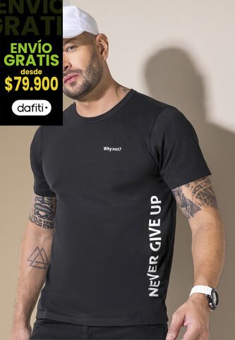Camiseta Hombre Negro Mp 2115 MP