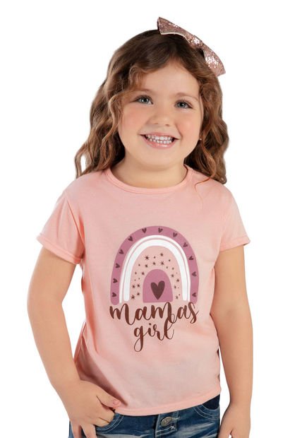 Camiseta Infantil Femenino Palo De Rosa Mp 92854