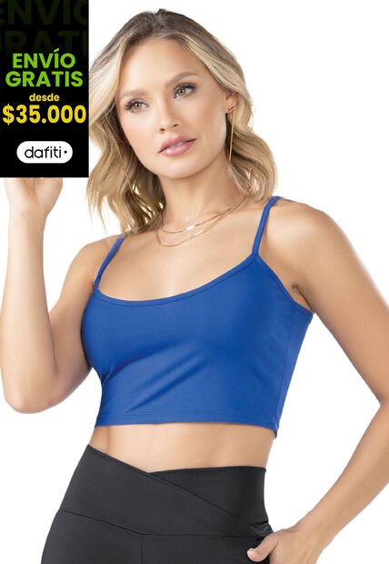 Crop Top Mujer Azul Mp 100229