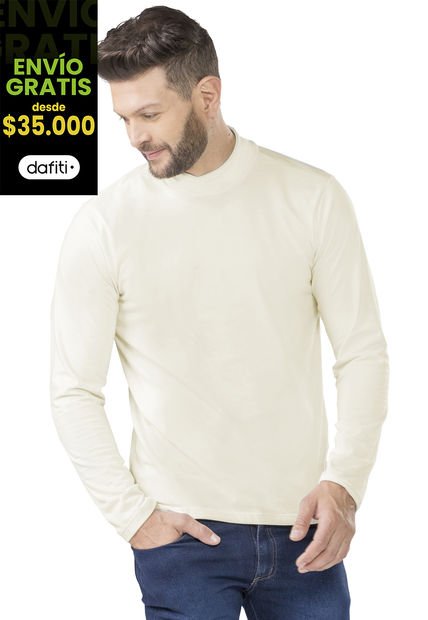 Camibuzo Hombre Beige Mp 3774