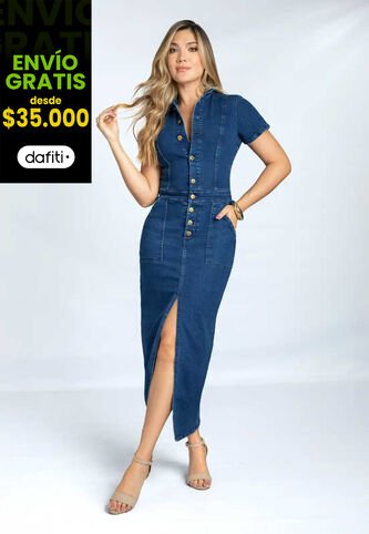 Vestido Mujer Azul Oscuro Mp 111327 MP