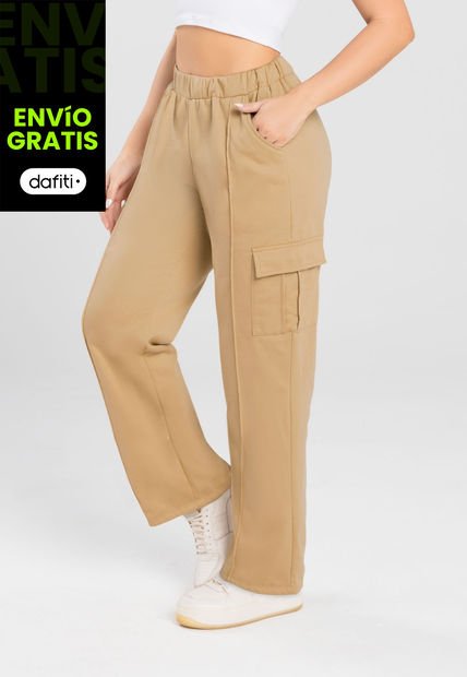 Pantalón Mujer Beige Mp 3136