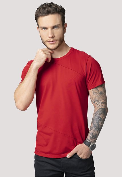 Camiseta Hombre Rojo Mp 88199