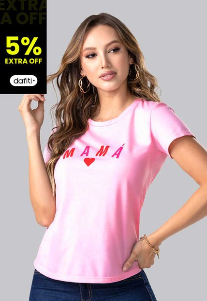 Camiseta Mujer Rosa Mp 102325