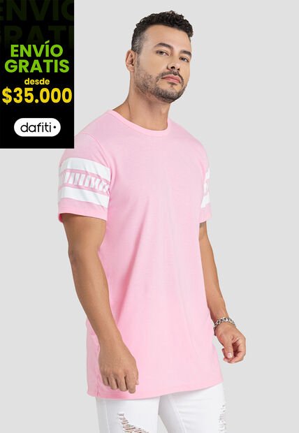 Camiseta Hombre Rosado Mp 101497