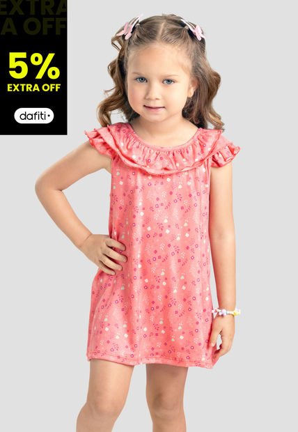 Vestido Infantil Femenino Rosa Mp 103716