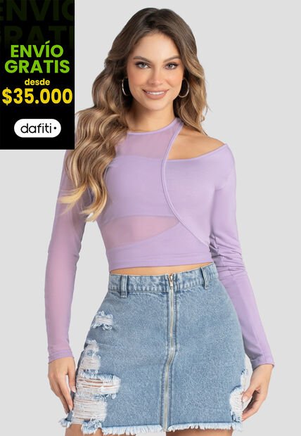 Camibuzo Mujer Lila Mp 102836