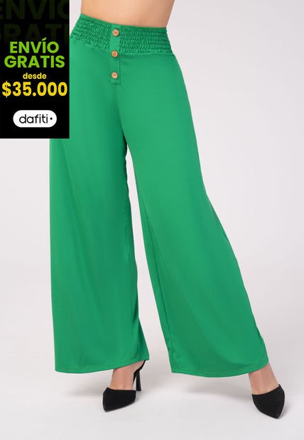 Pantalón Mujer Verde Mp 3407
