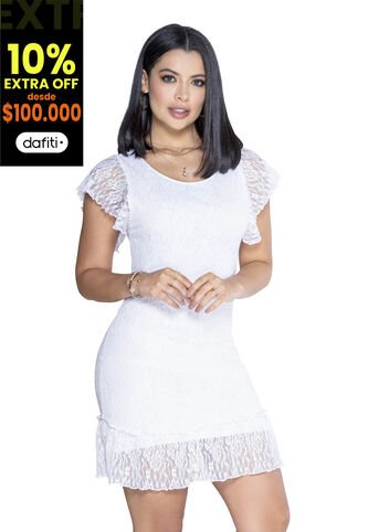Vestido Corto Mujer Blanco Mp 3475 MP