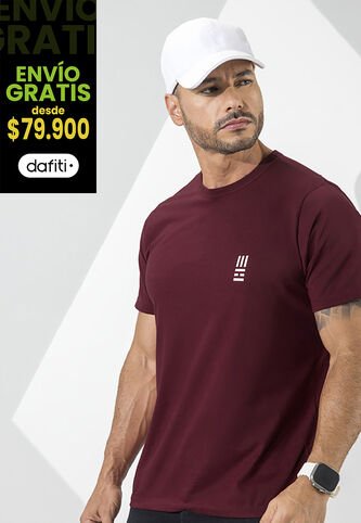 Camiseta Hombre Vinotinto Mp 7766 MP