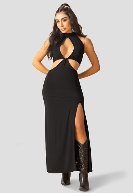 Vestido Mujer Negro Mp 107808