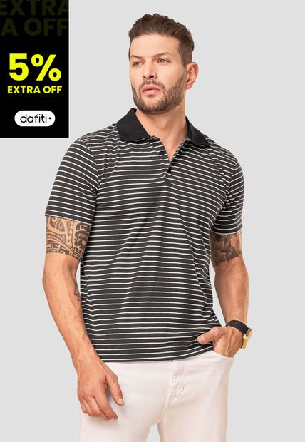 Polo Hombre Negro Mp 103265