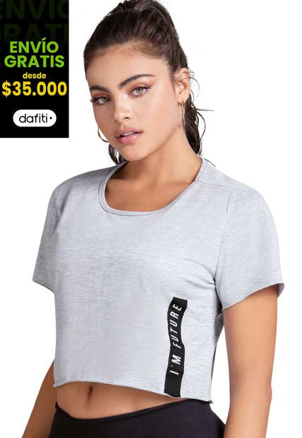 Camiseta Mujer Gris Mp 70336