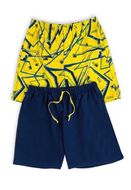 Bermuda Paq X2 Infantil Masculino Multicolor Mp 5672