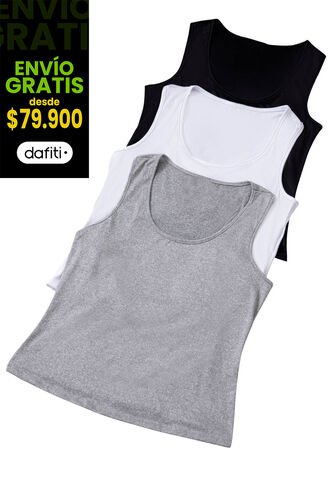 Camiseta Paq X3 Mujer Multicolor Mp 33603 MP