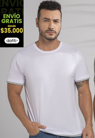 Camiseta Hombre Blanco Mp 389 MP