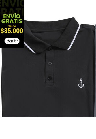 Polo Hombre Negro Mp 102477 MP
