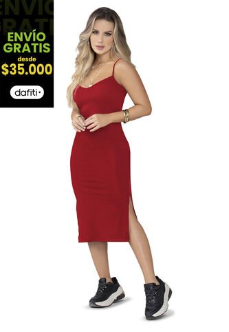 Vestido Largo Mujer Rojo Mp 5164 MP