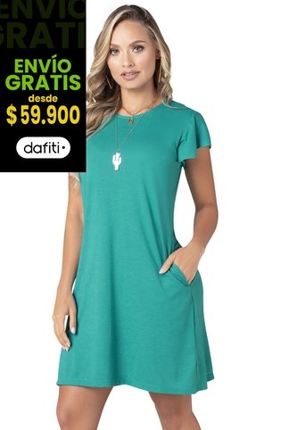 Vestido Corto Mujer Verde Jade Mp 68383 MP
