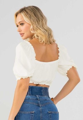 Crop Top Mujer Blanco Mp 100065