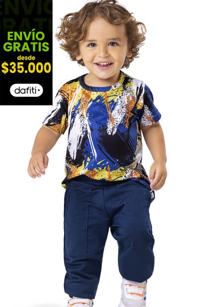 Conjunto Infantil Niño Azul Mp 5699