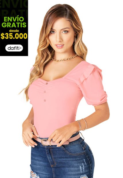 Camiseta Mujer Rosa Mp 88826