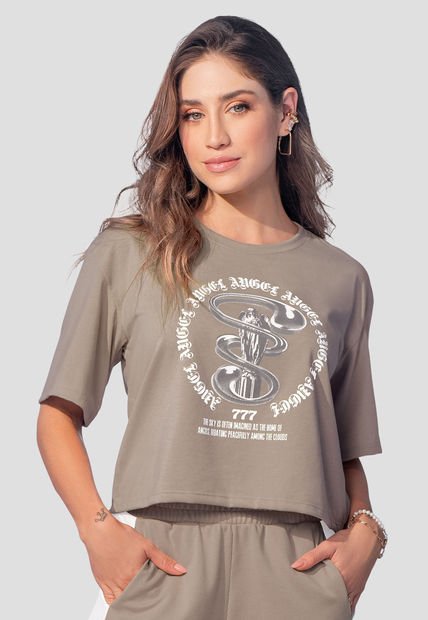 Camiseta Mujer Café Pardo Mp 107880